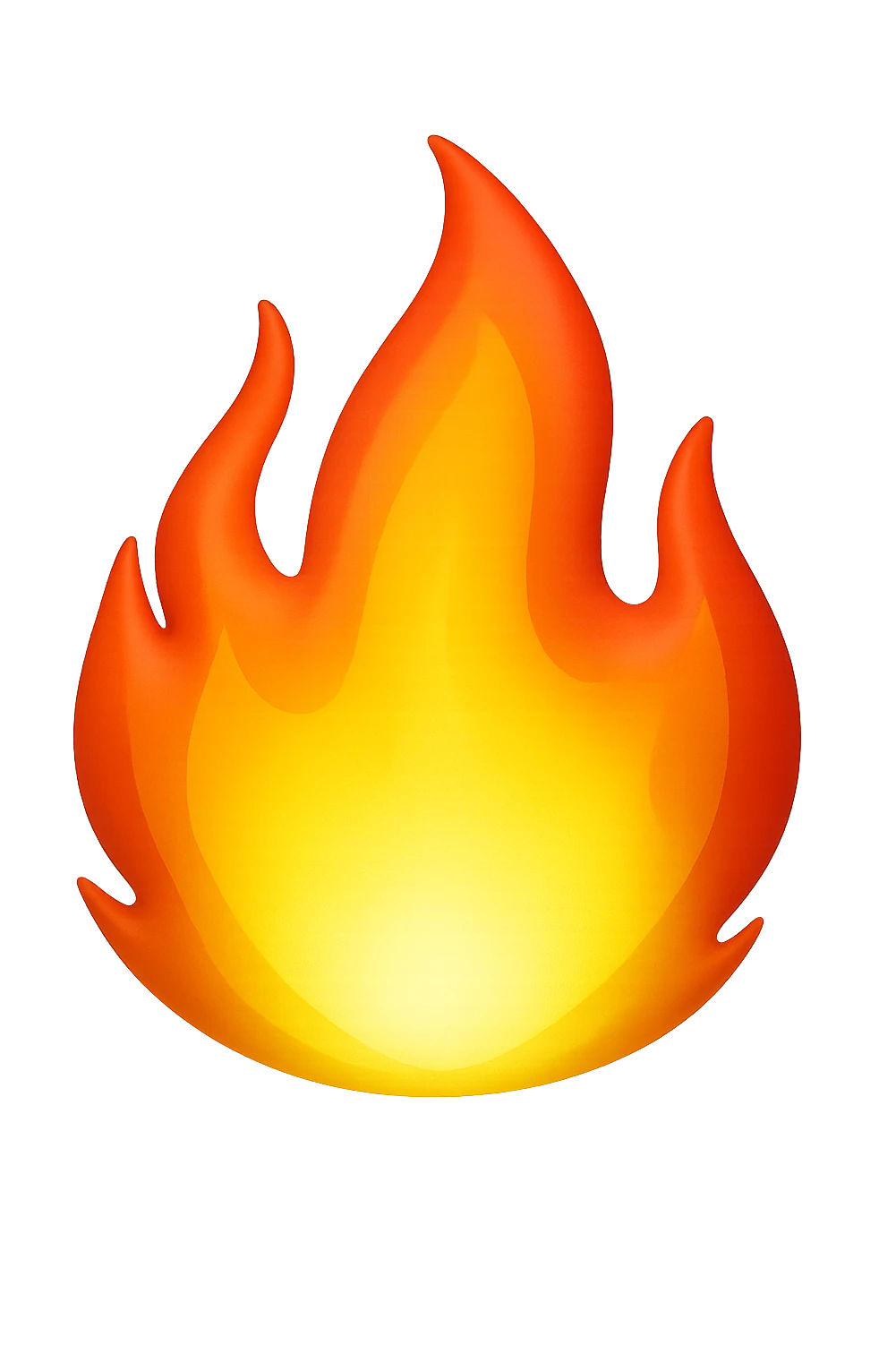 EMOJI STILE IPHONE DI FIAMME CHE FLUTTUANO, IPERREALISTICA 4K emoji