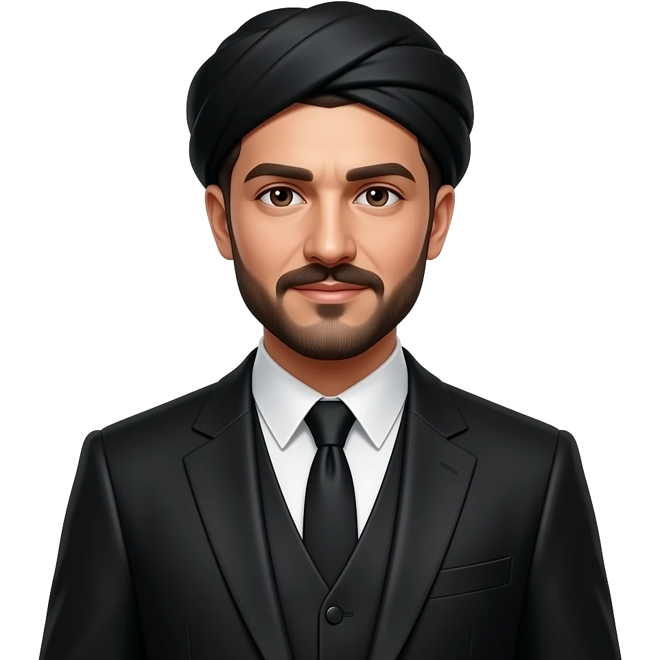 Fait un turc dans un ensemble de la marquenaza noire emoji