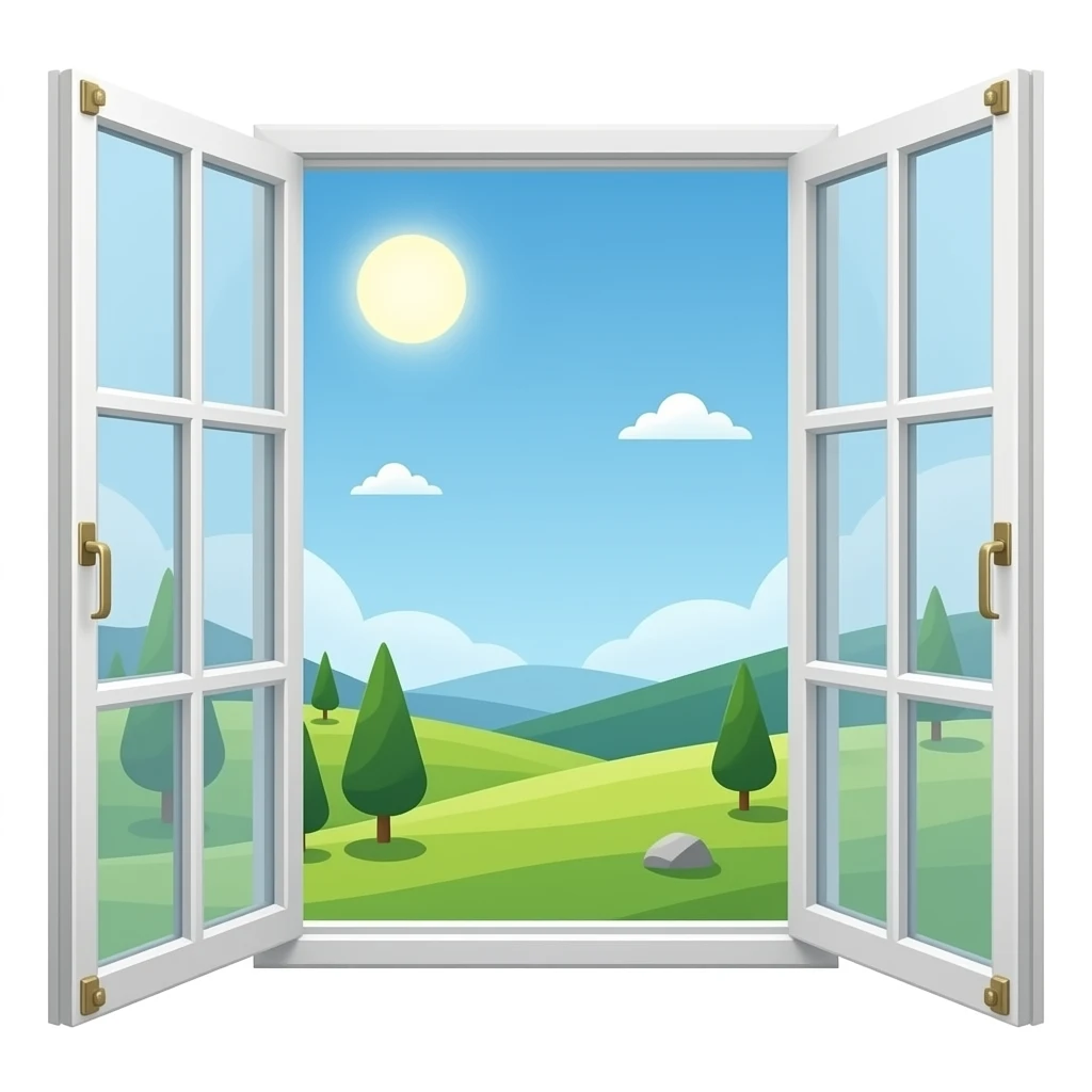 open window with outside view emoji