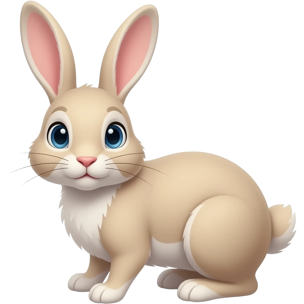 Cartoon 2d rabbit emoji