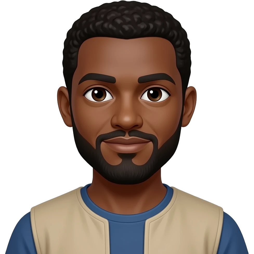 Black man playing Noah emoji