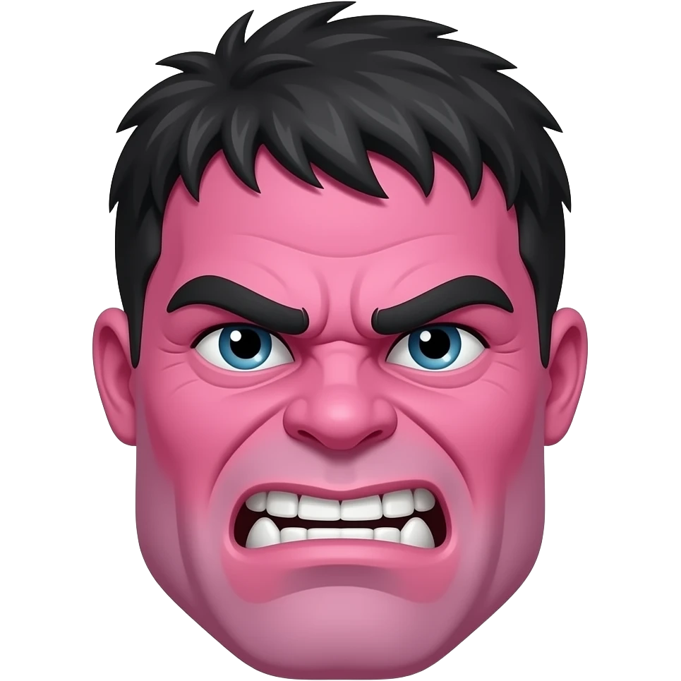Pink hulk emoji