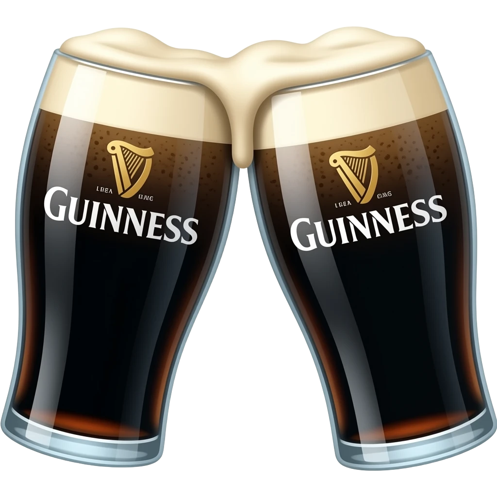 guinness glasses clinking together emoji