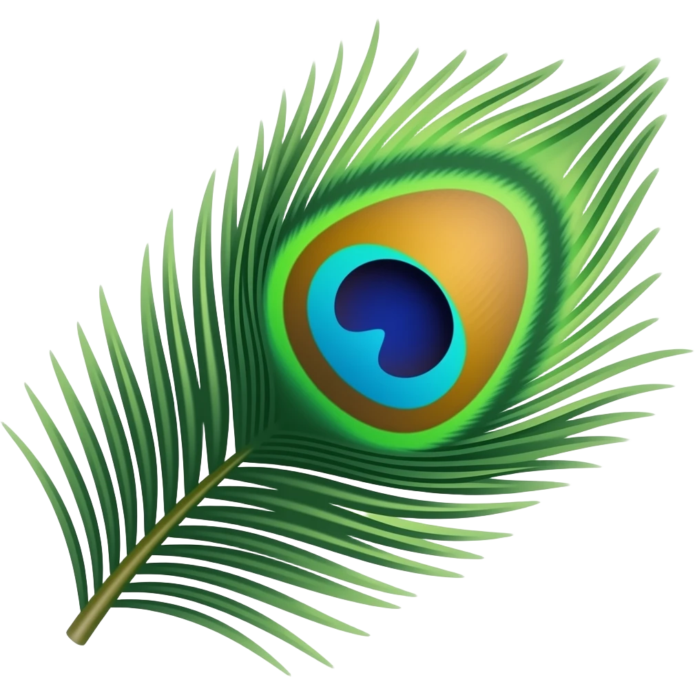 Peackok feather emoji