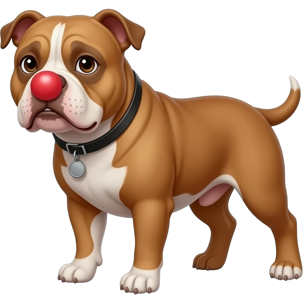 Extra large Rednose pitbull emoji