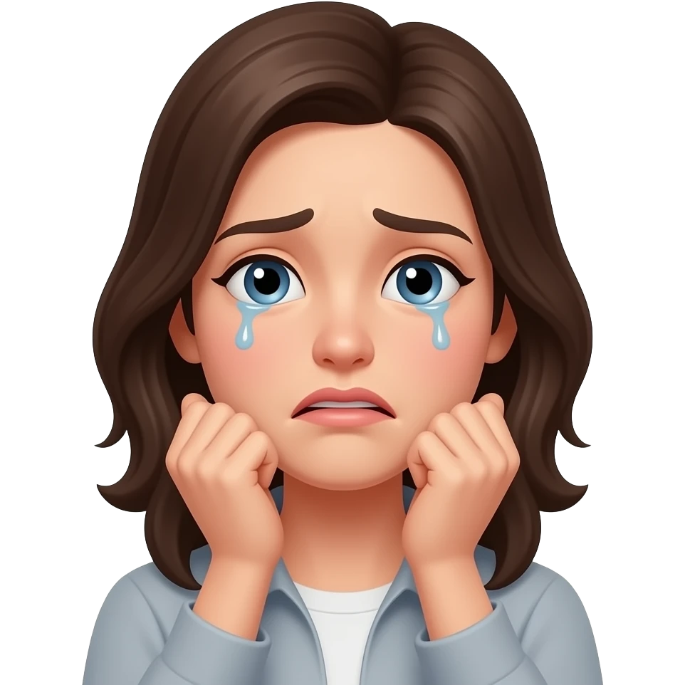 mujer agobiada emoji