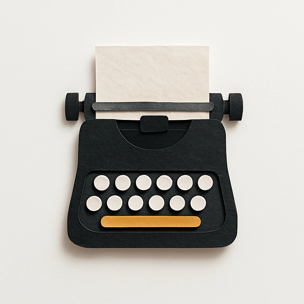 black typewriter emoji