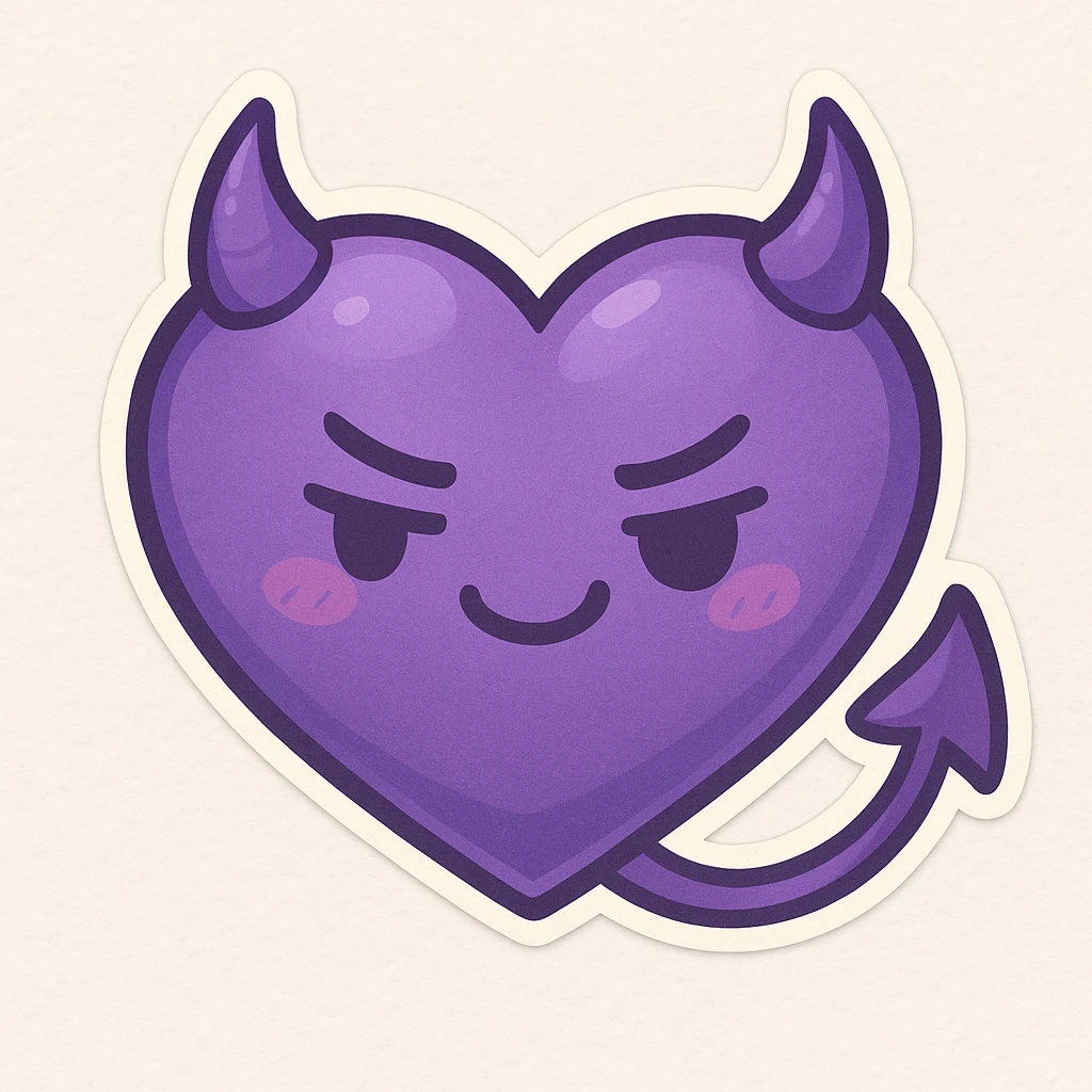 devil heart purple emoji