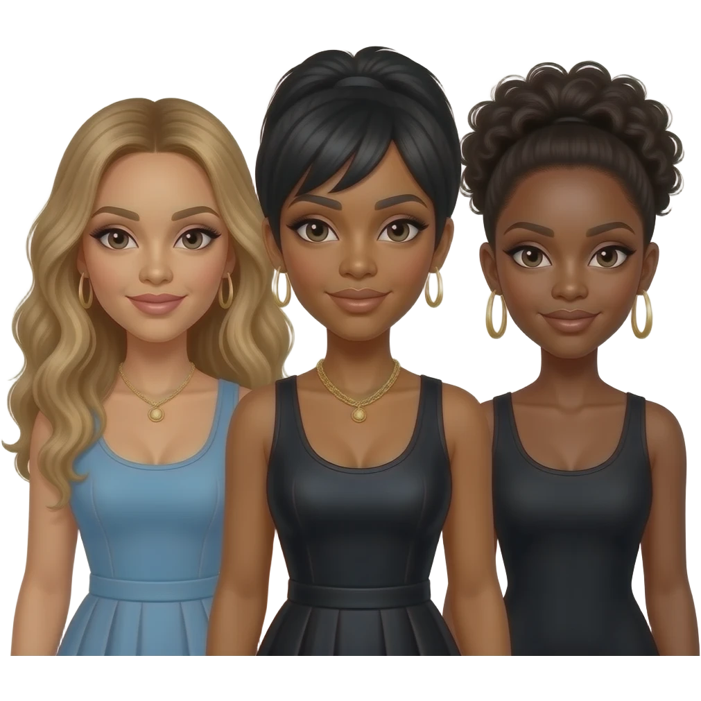 Beyonce, Kelly Rowland and Tenitra Michelle Williams emoji