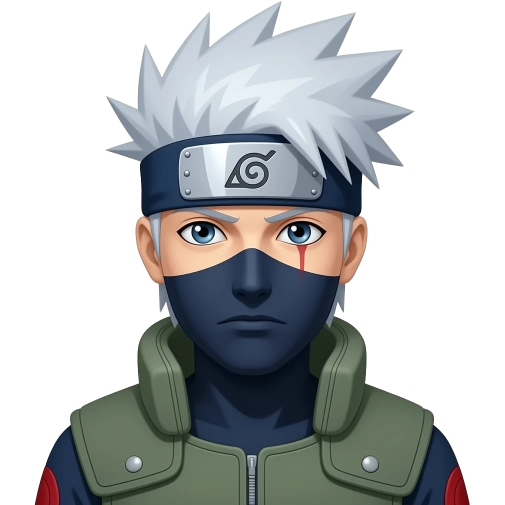 Make kakashi from naruto with 1000 year of death emoji