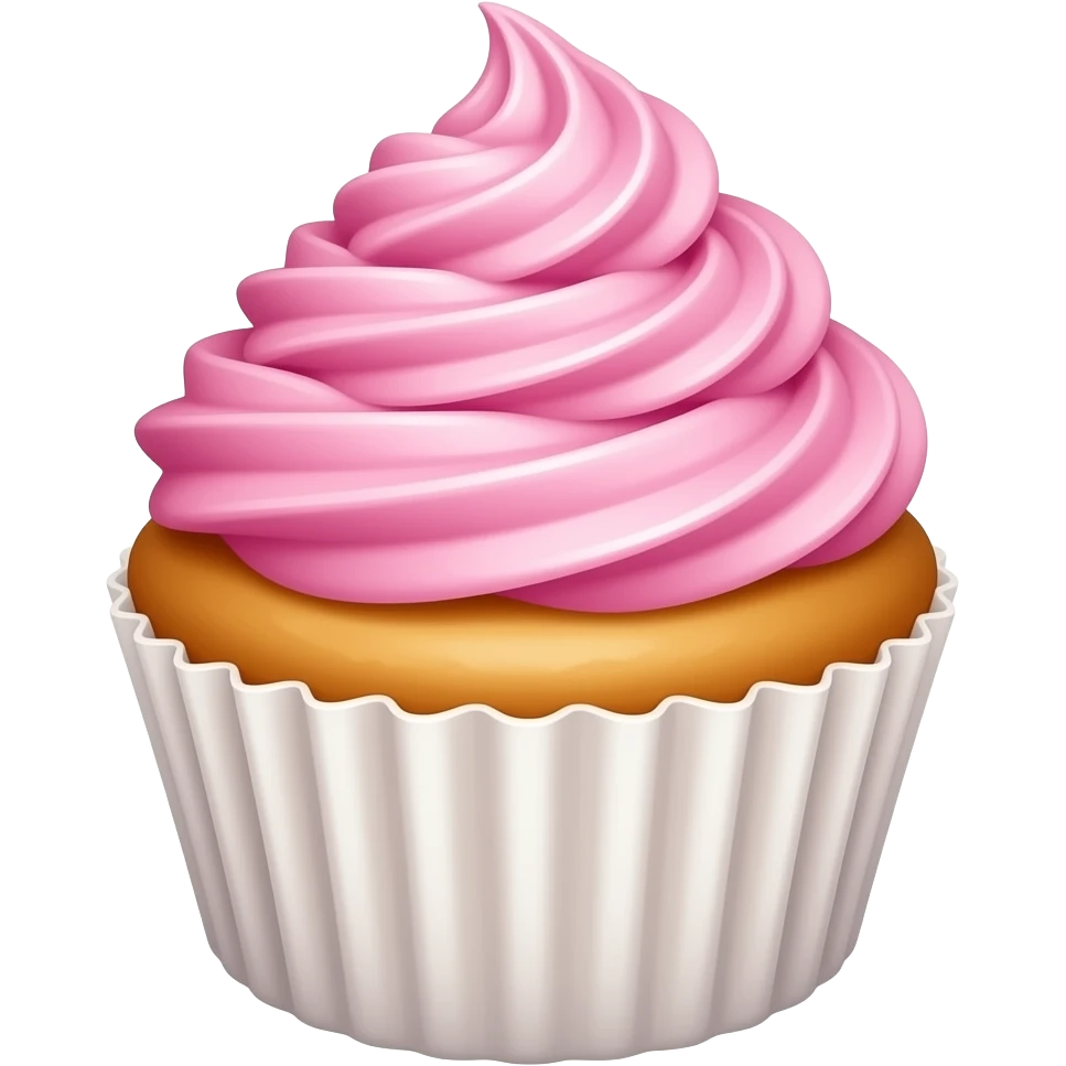 Cupcake with pink icing emoji