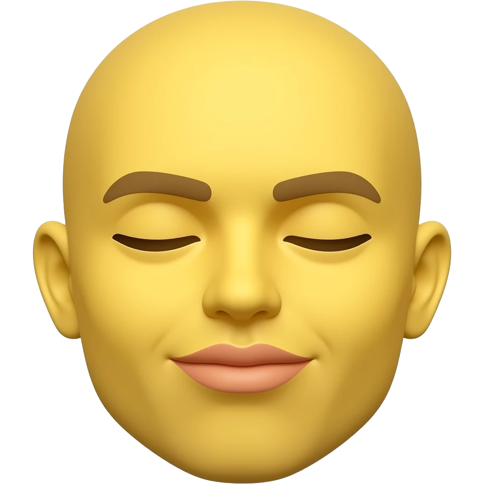 Yellow head with eyes closed and lips pucked out emoji