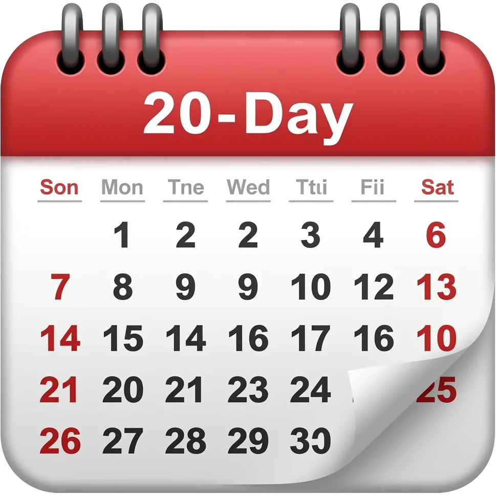 30-day calendar emoji