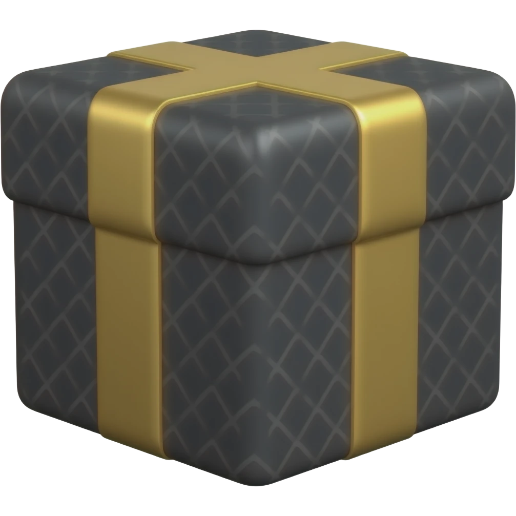 Make the box black and gold coloured emoji