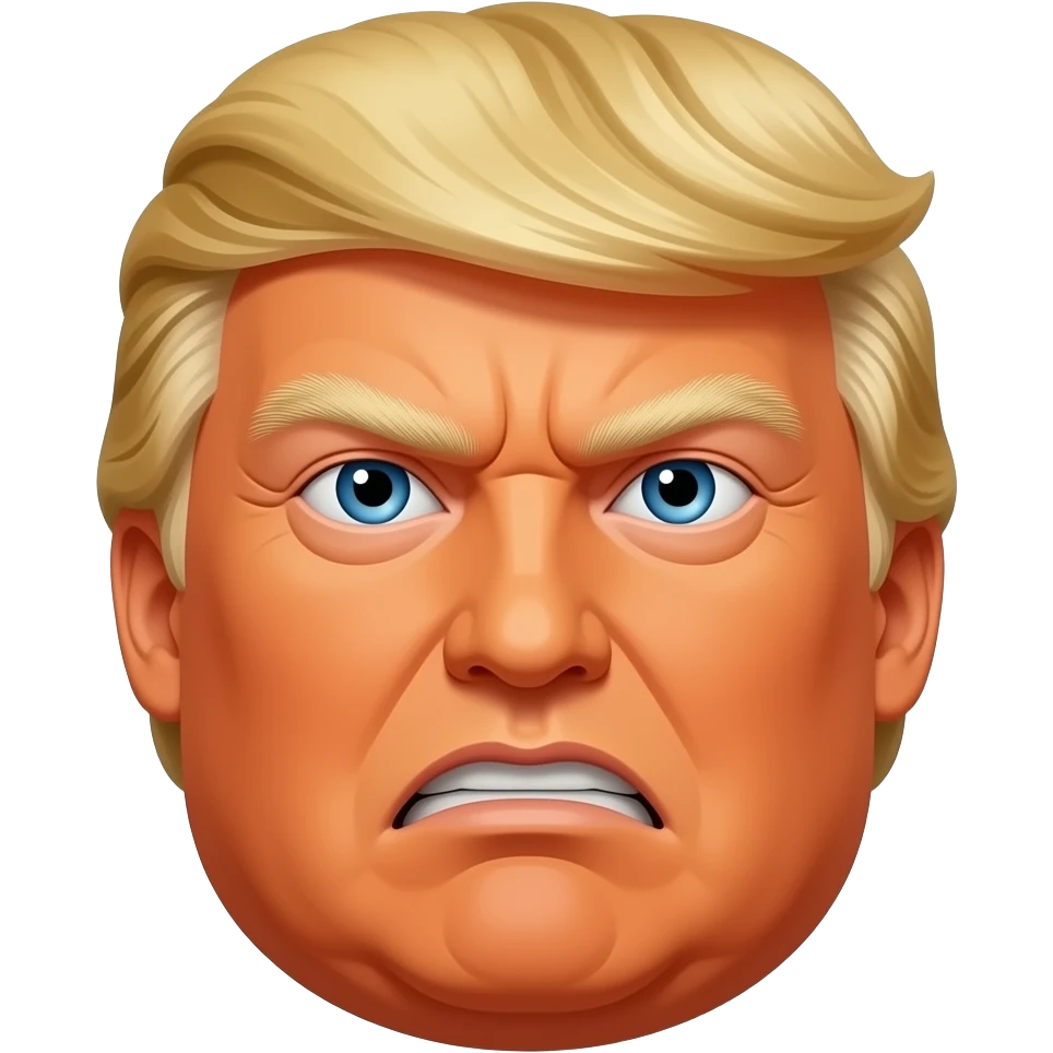 trump head orange face fat angry emoji