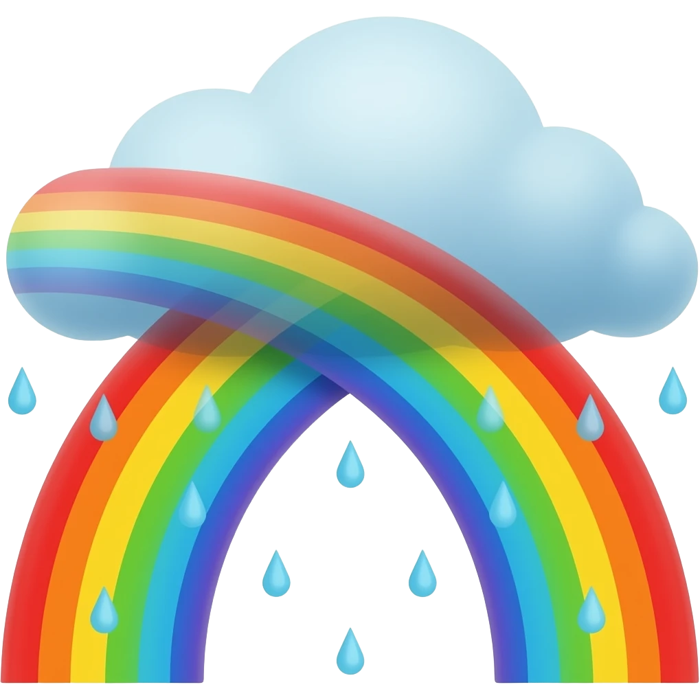 Rain + bow bow rainbow emoji
