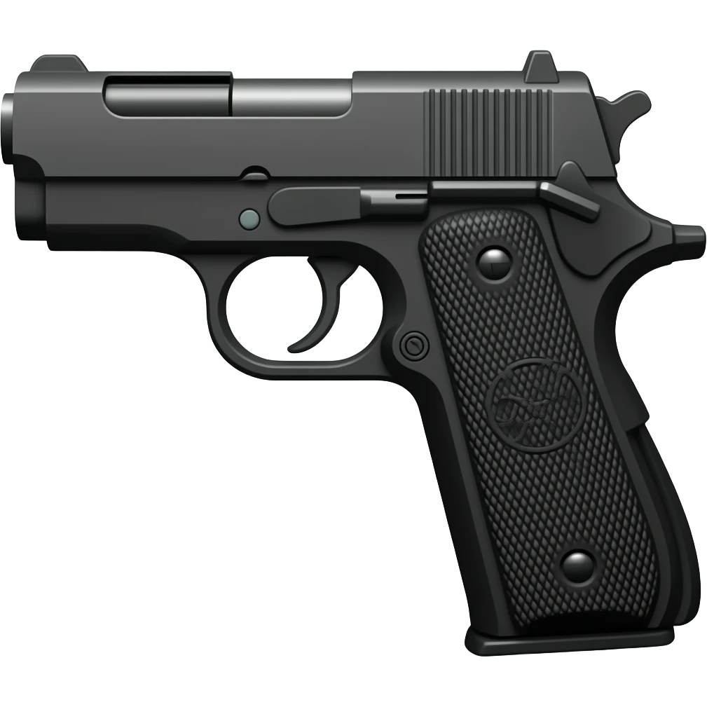 Make a black gun emoji emoji