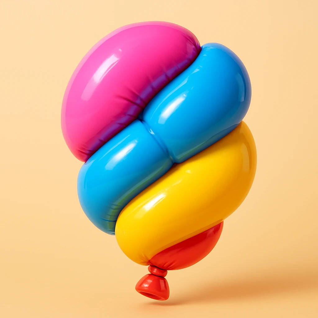 colorful balloon in a playful style emoji
