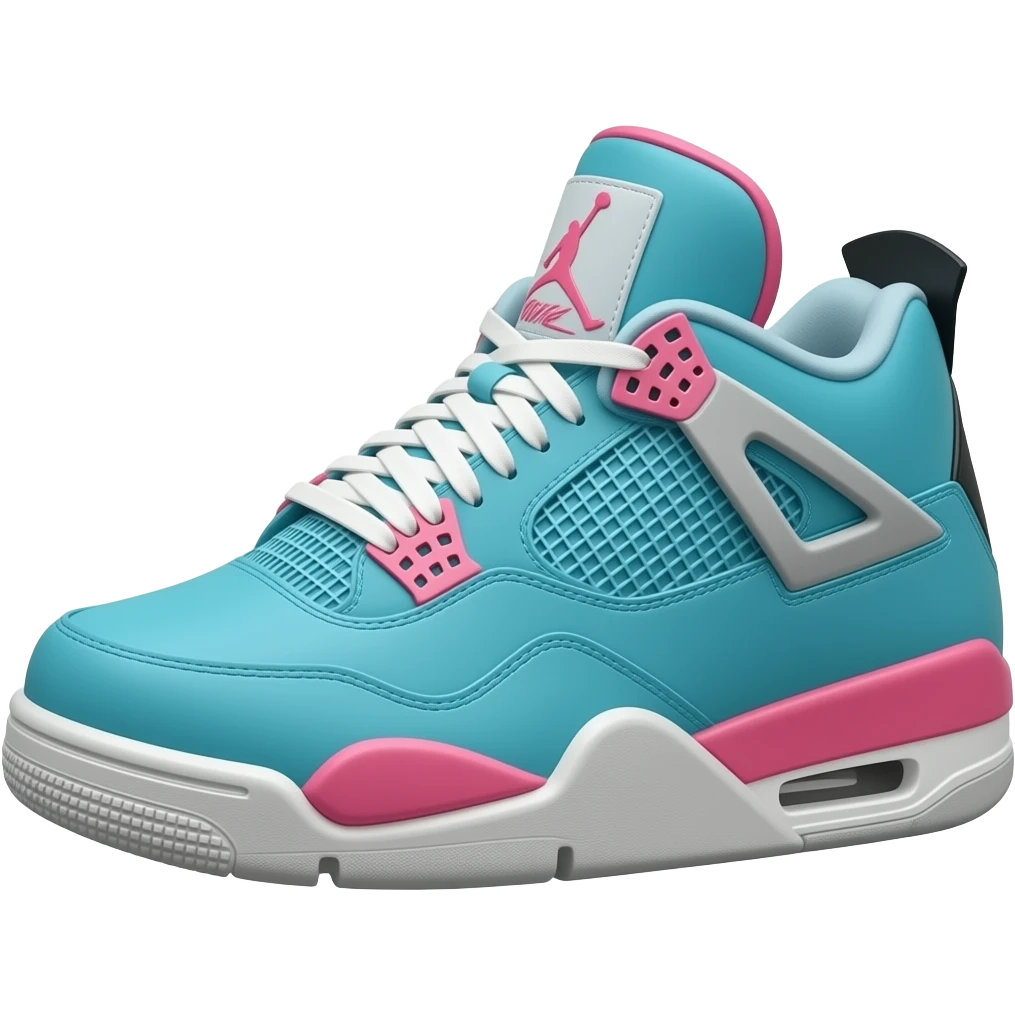 Make blue teal and pink Jordan 4’s emoji