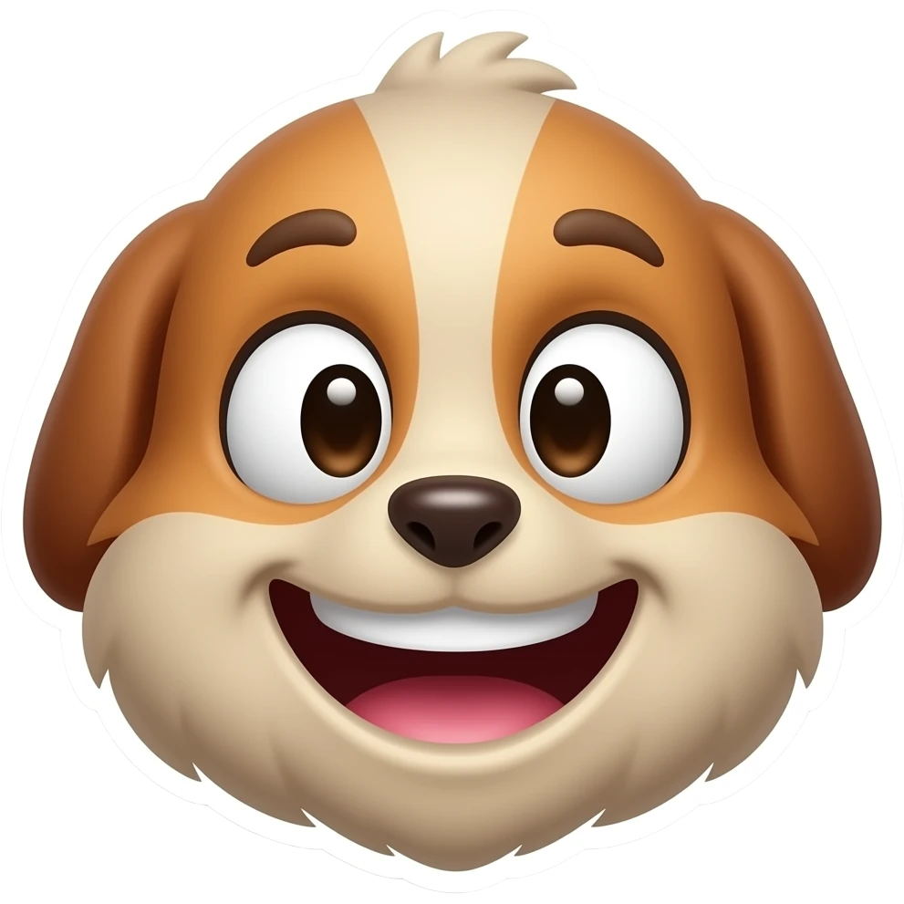 funny sticker named daadir on top emoji