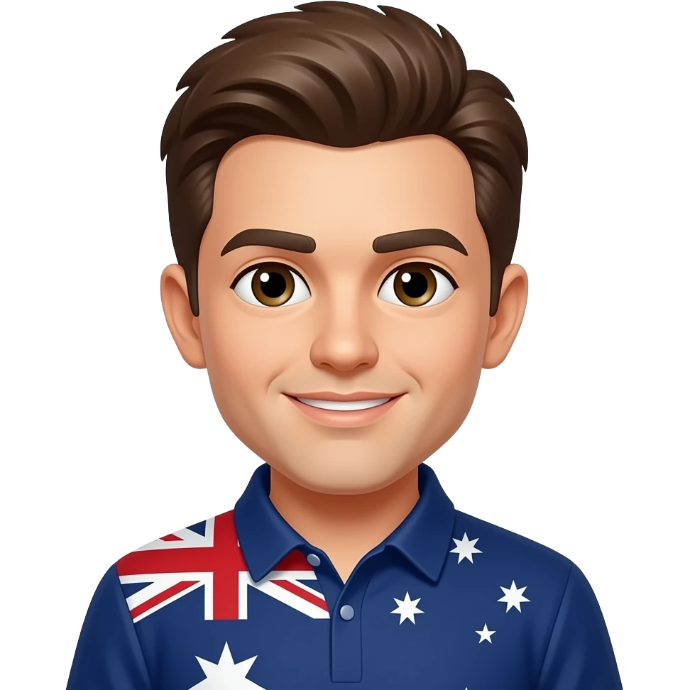aussie with brown hair emoji