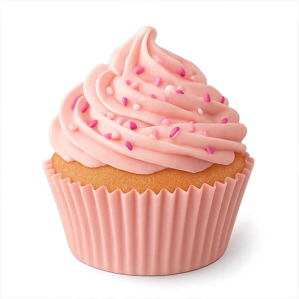 pink cupcake emoji
