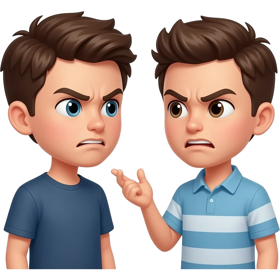 talking eachother boys one mad emoji