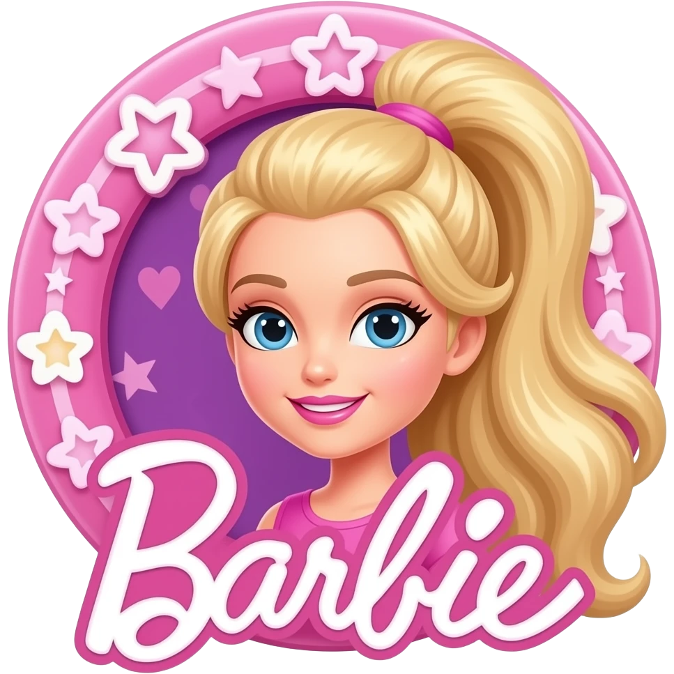 pink purple birthday card inspired by Barbie colour palette emoji