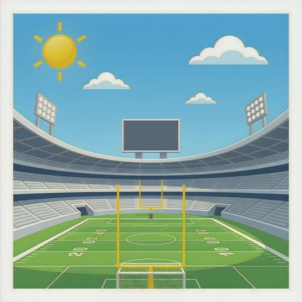 Stadium football emoji