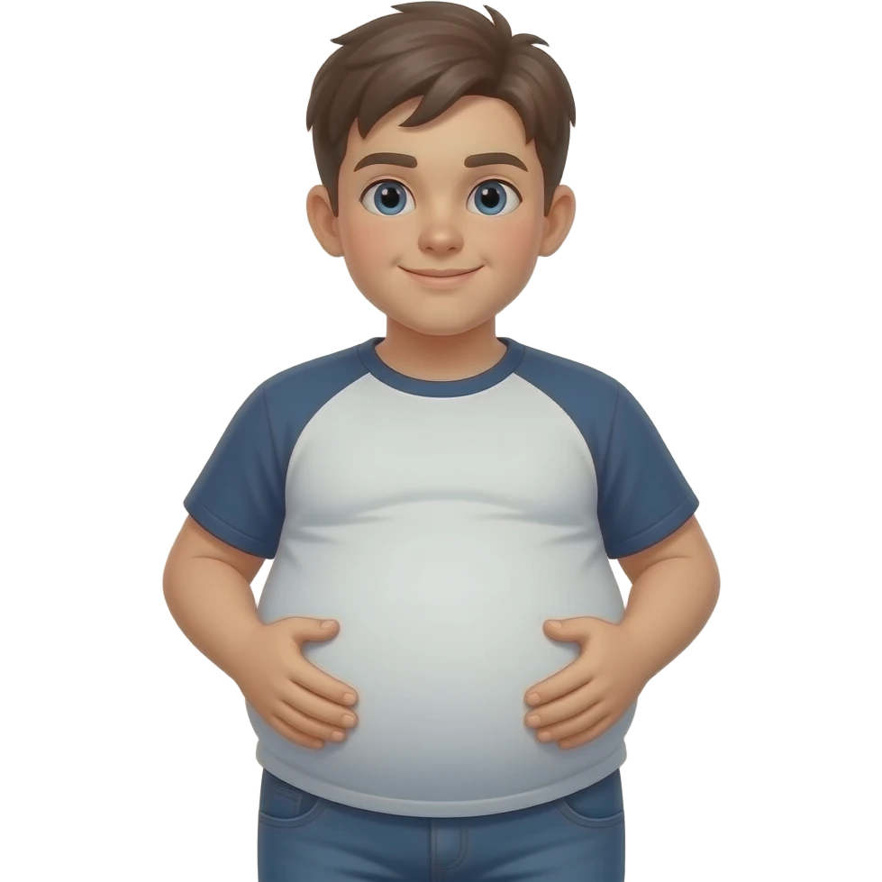 Zrób chłopak 13 latek bardzo ogromnym brzuchem emoji