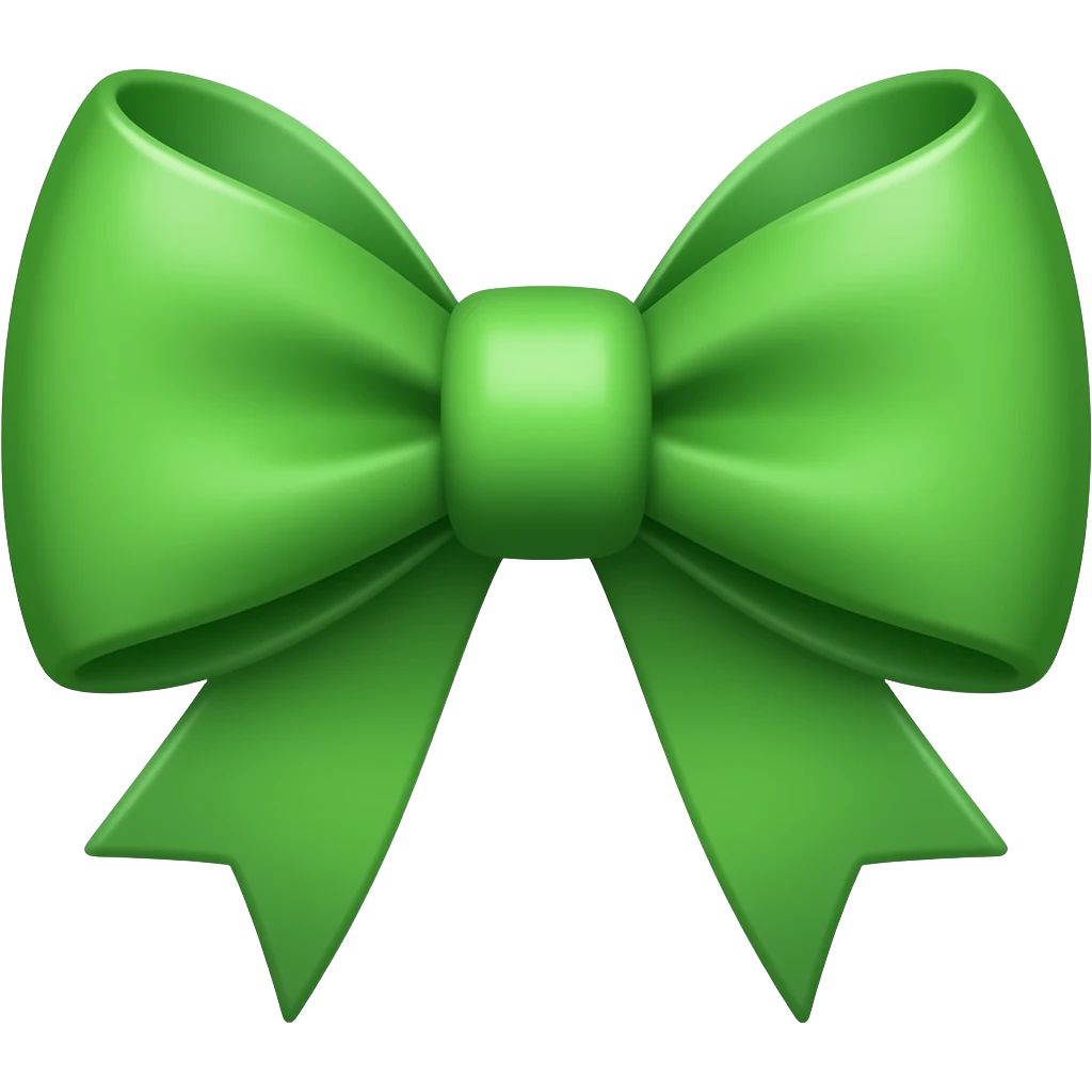 Green bow emoji