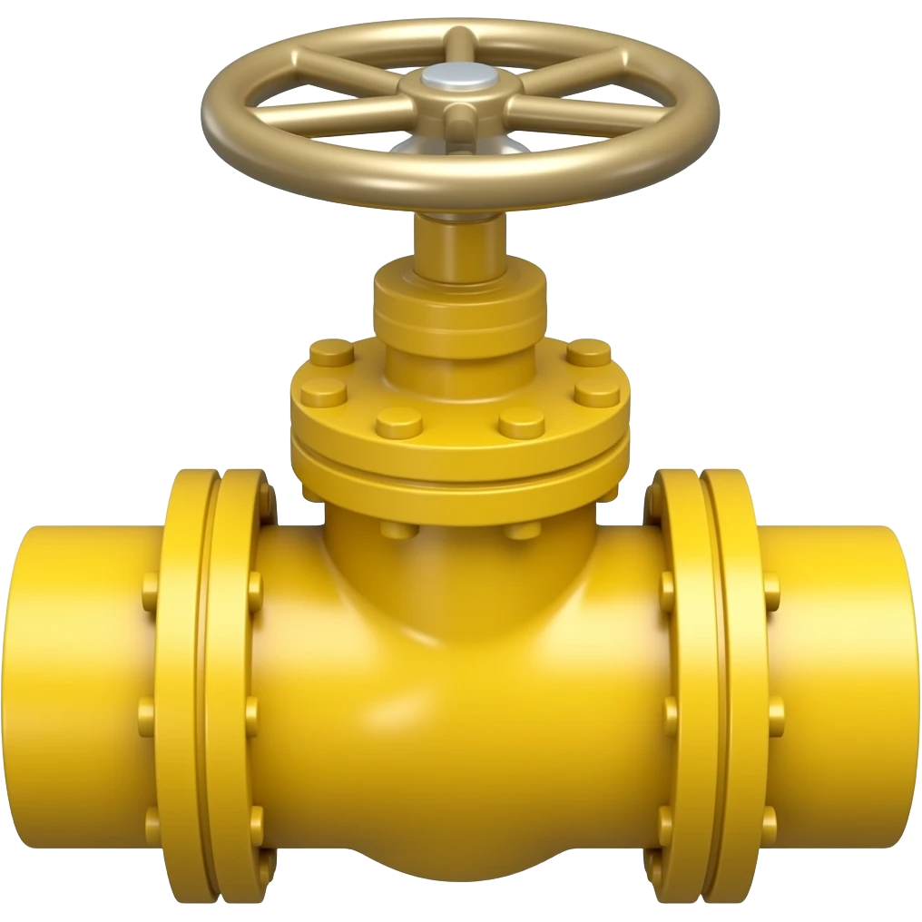 straight yellow pipe with valve on top emoji