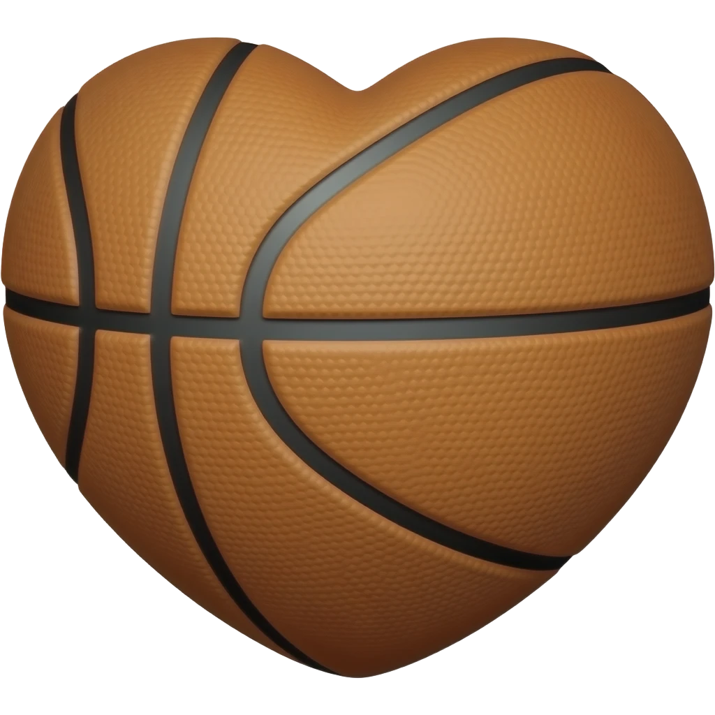 Faça um coração de bola de basquete emoji