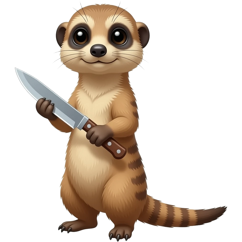Mongoose with a knife emoji