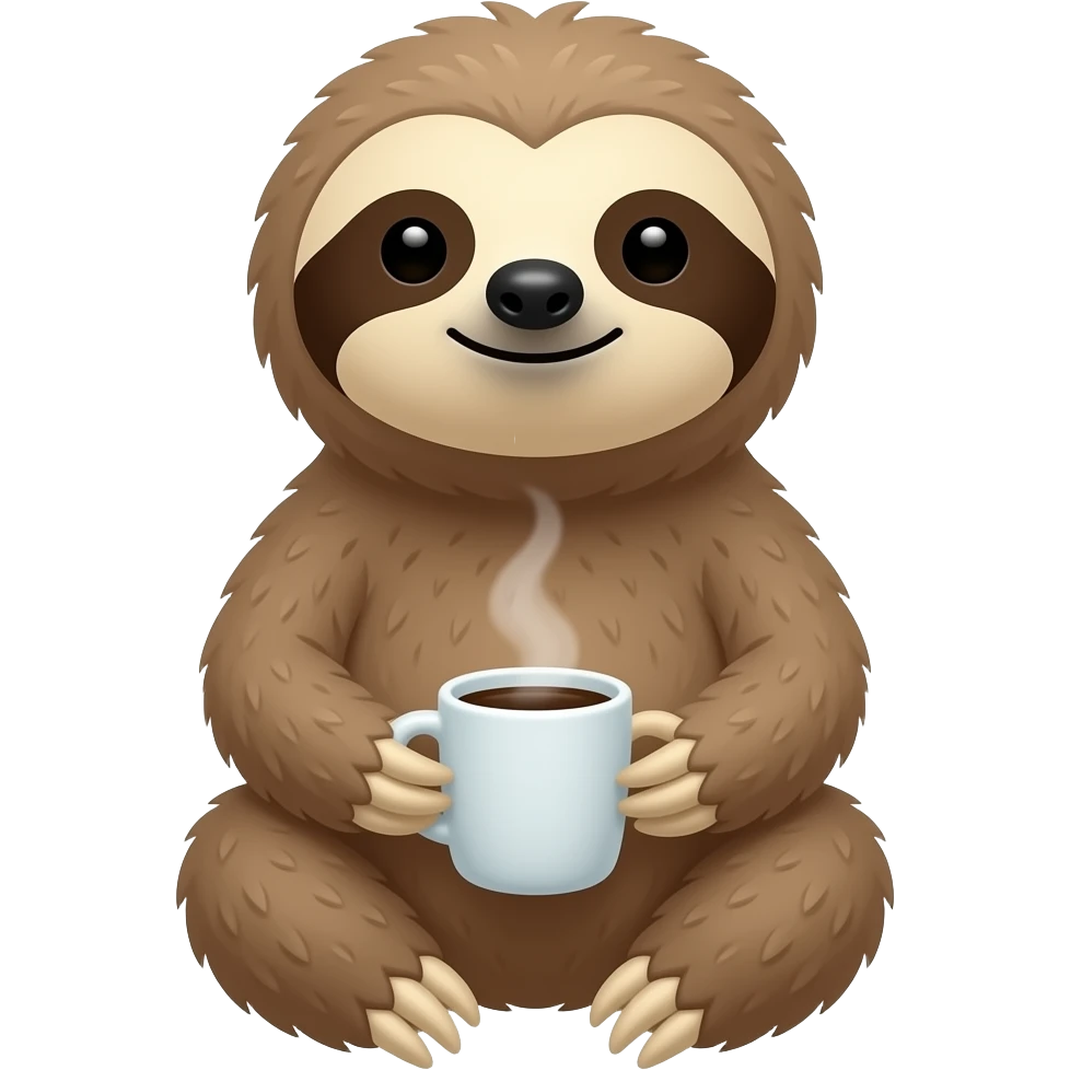 sloth MAKE COFFEE emoji