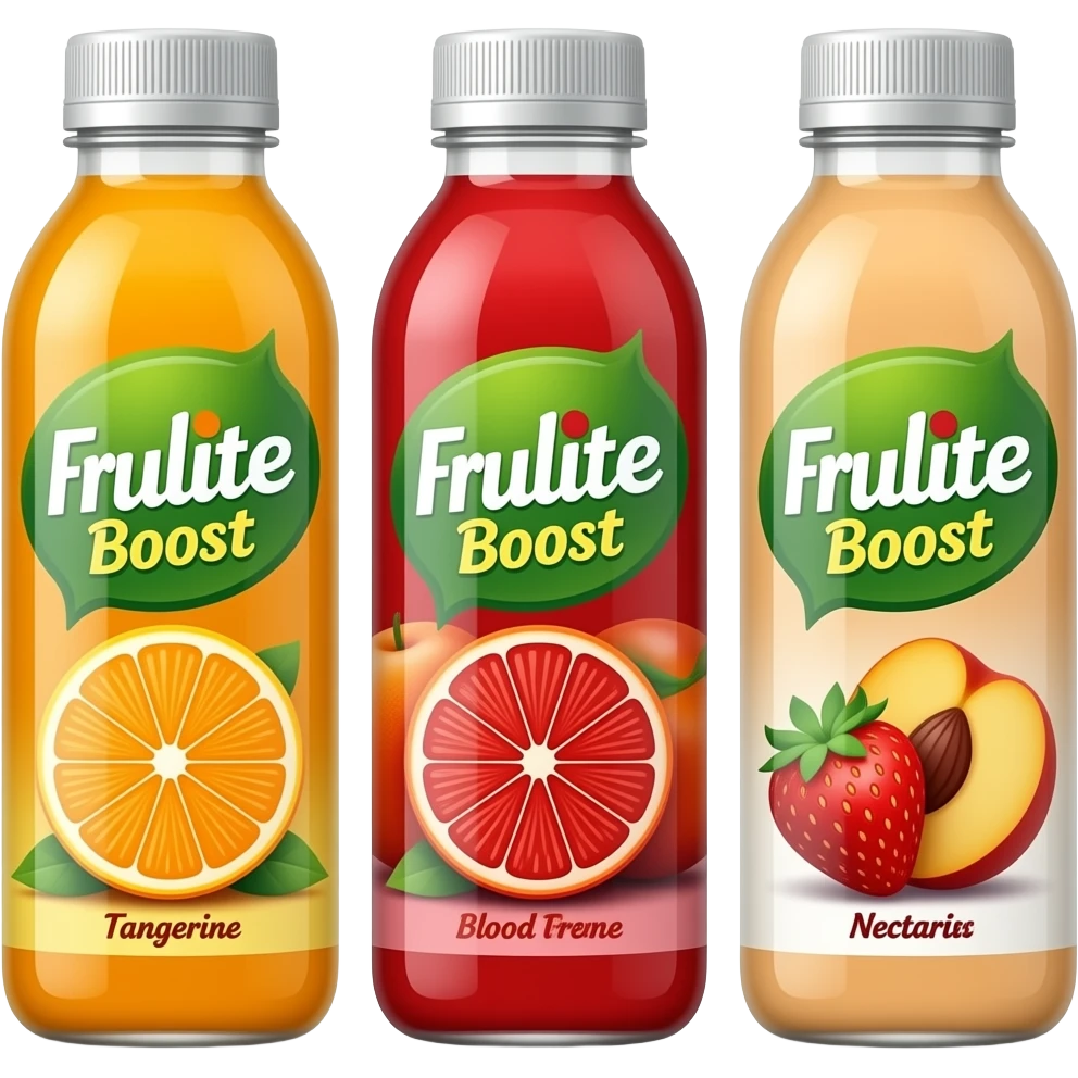 Frulite Boost: Tangerine & Blood Orange, Strawberry, Nectarine emoji