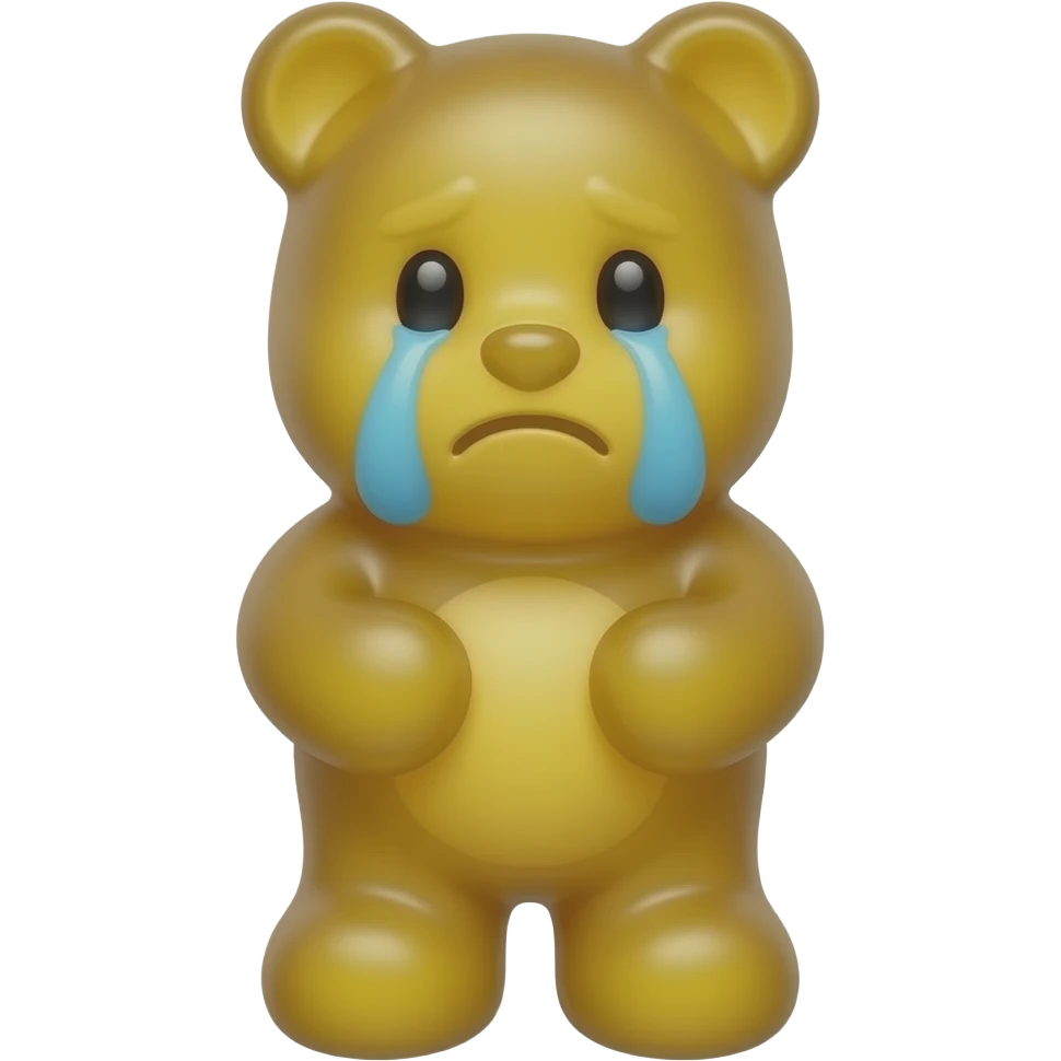 gummy bear crying sad emoji