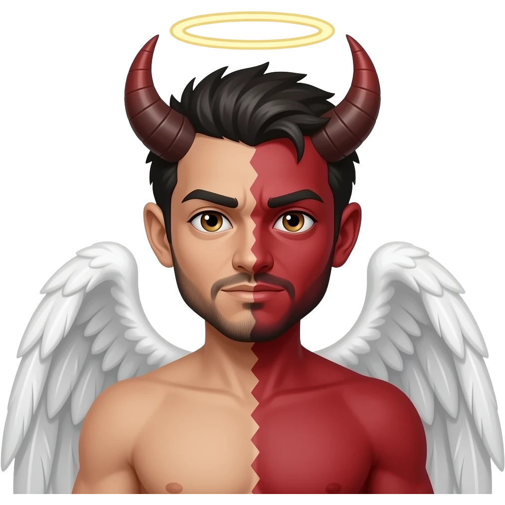 Half 😈half😇 og emoji not human emoji