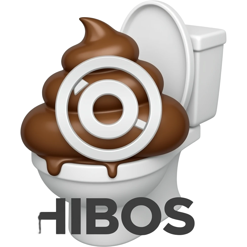 flushing poop, in the toilet in the form of the Ubisoft logo emoji