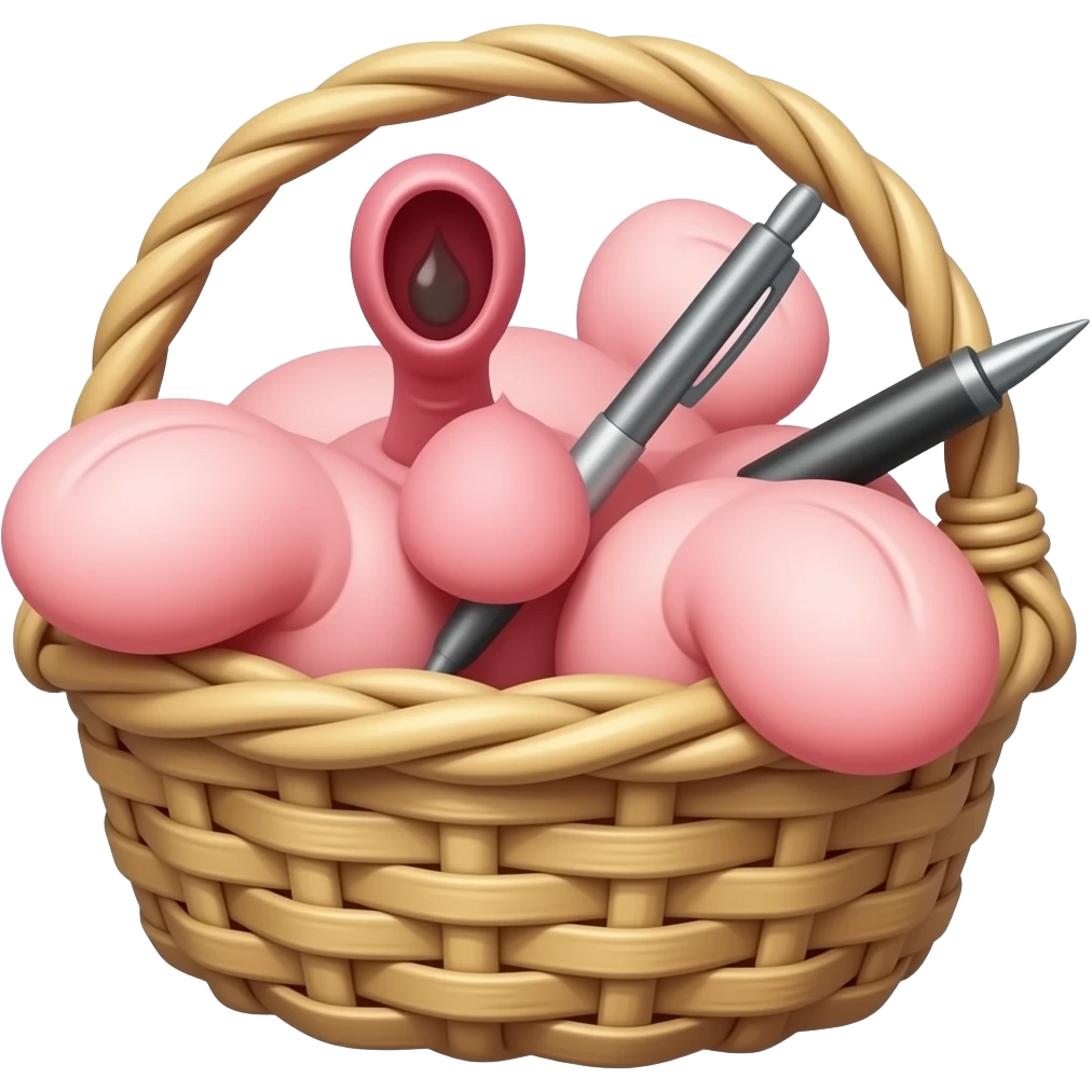 a basket full of penises emoji