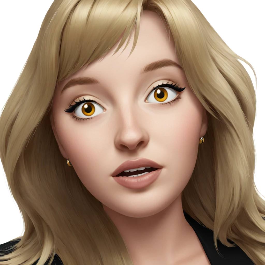 blonde girl portrait with piercings emoji