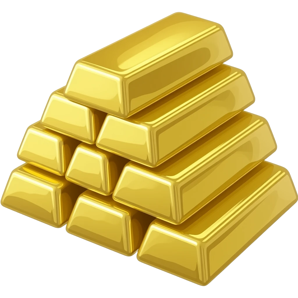 Gold bullion pile emoji