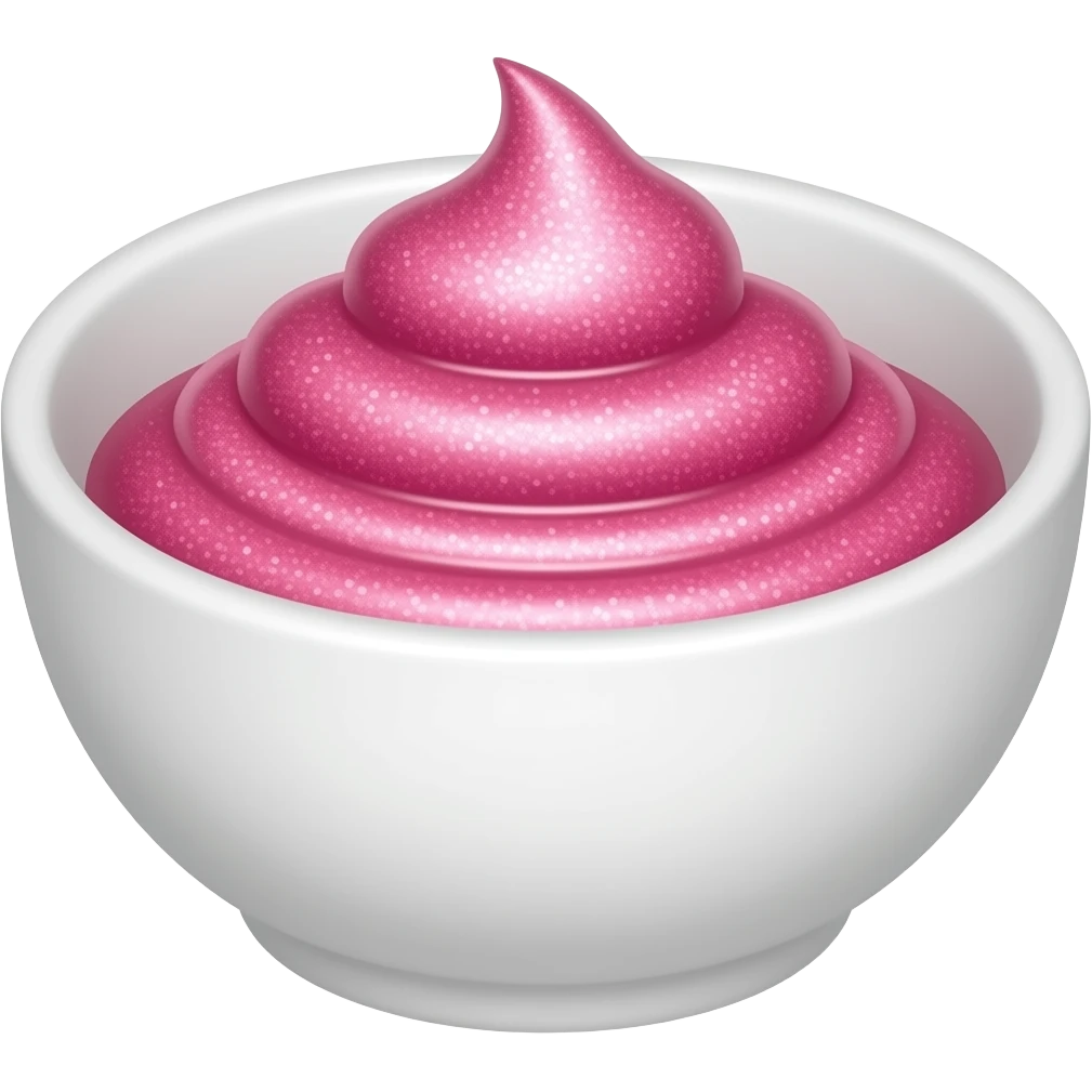 Pink glitter Honey in a bowl emoji