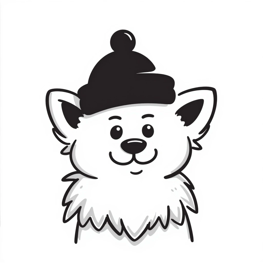 akita inu dog wearing a hat emoji