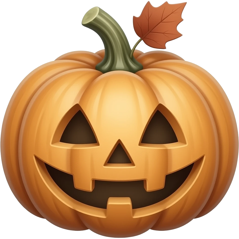 Red leaf, blue jacket, orange pumpkins emoji