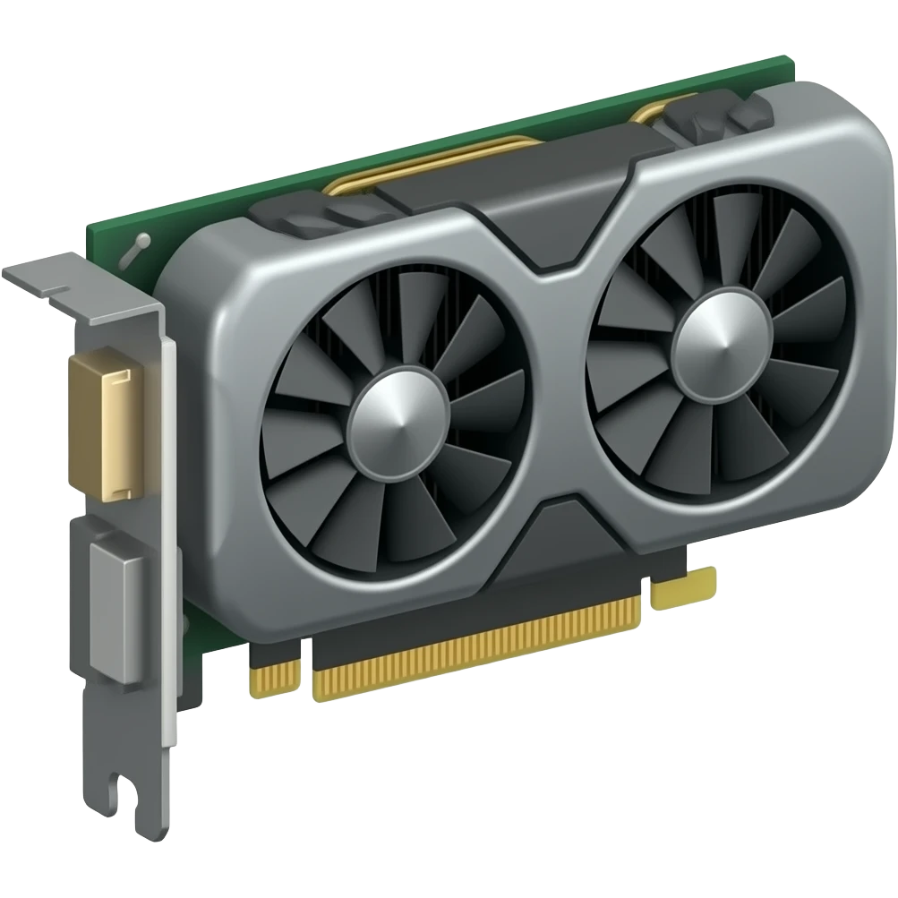 high-end GPU 3d rectangular video card two coolers emoji