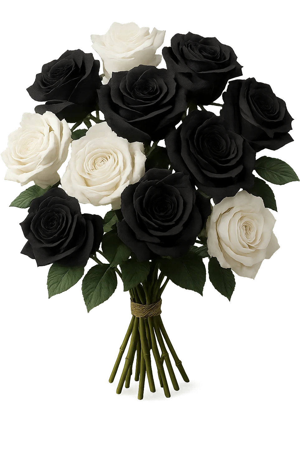 bouquet of white and black roses , remove background emoji