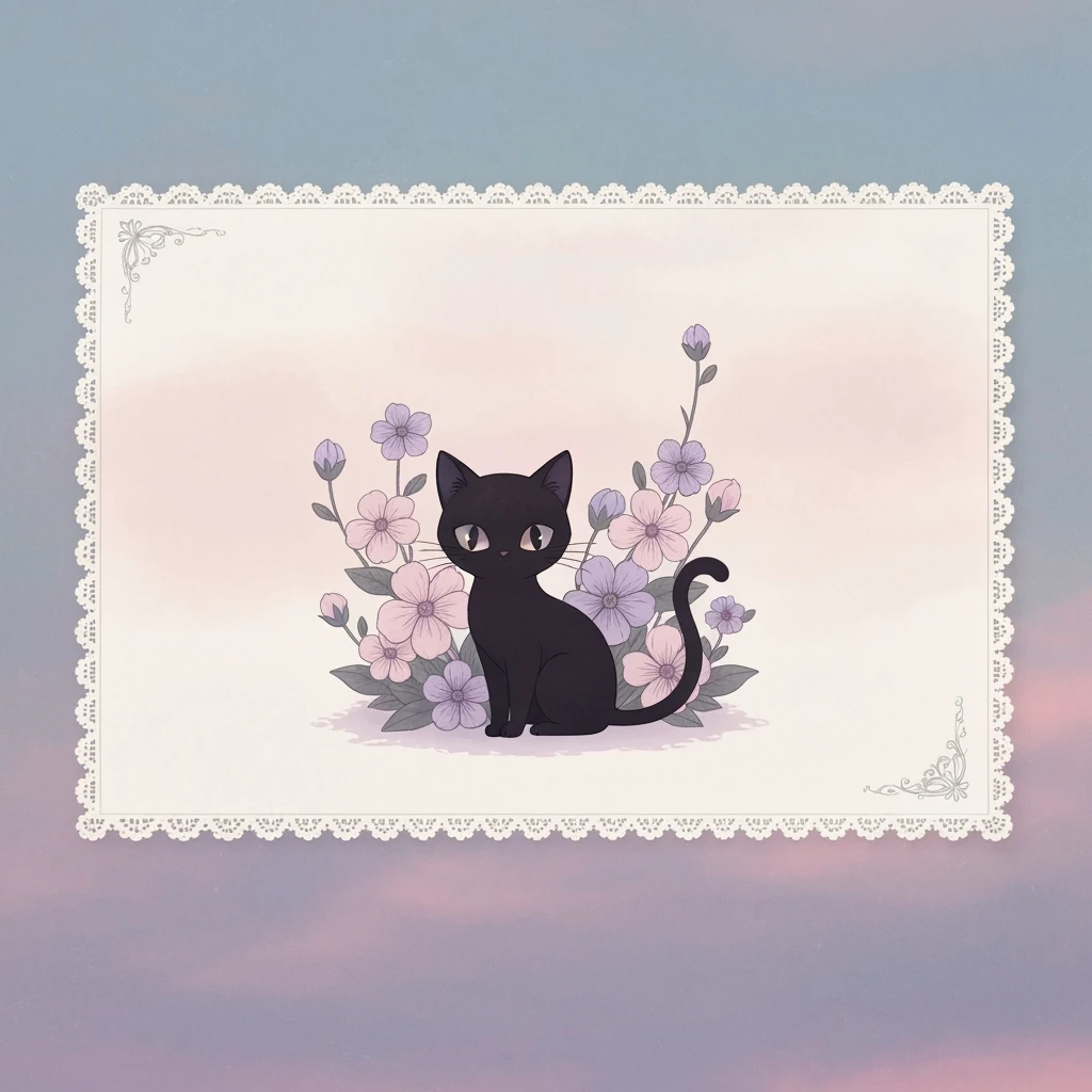 goth banner, cute, expressive, minimal, no text, variation 4 emoji