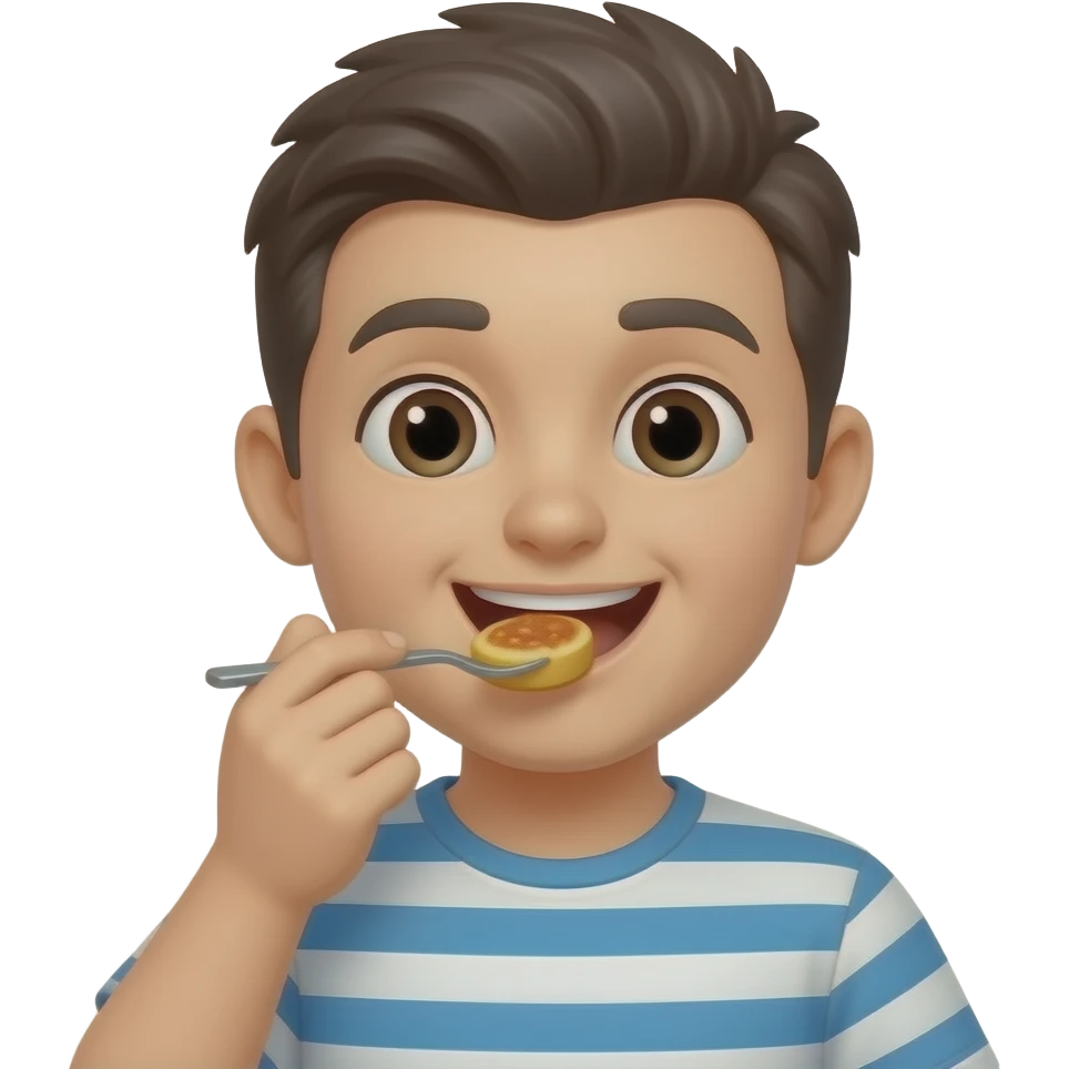Emoji comendo emoji