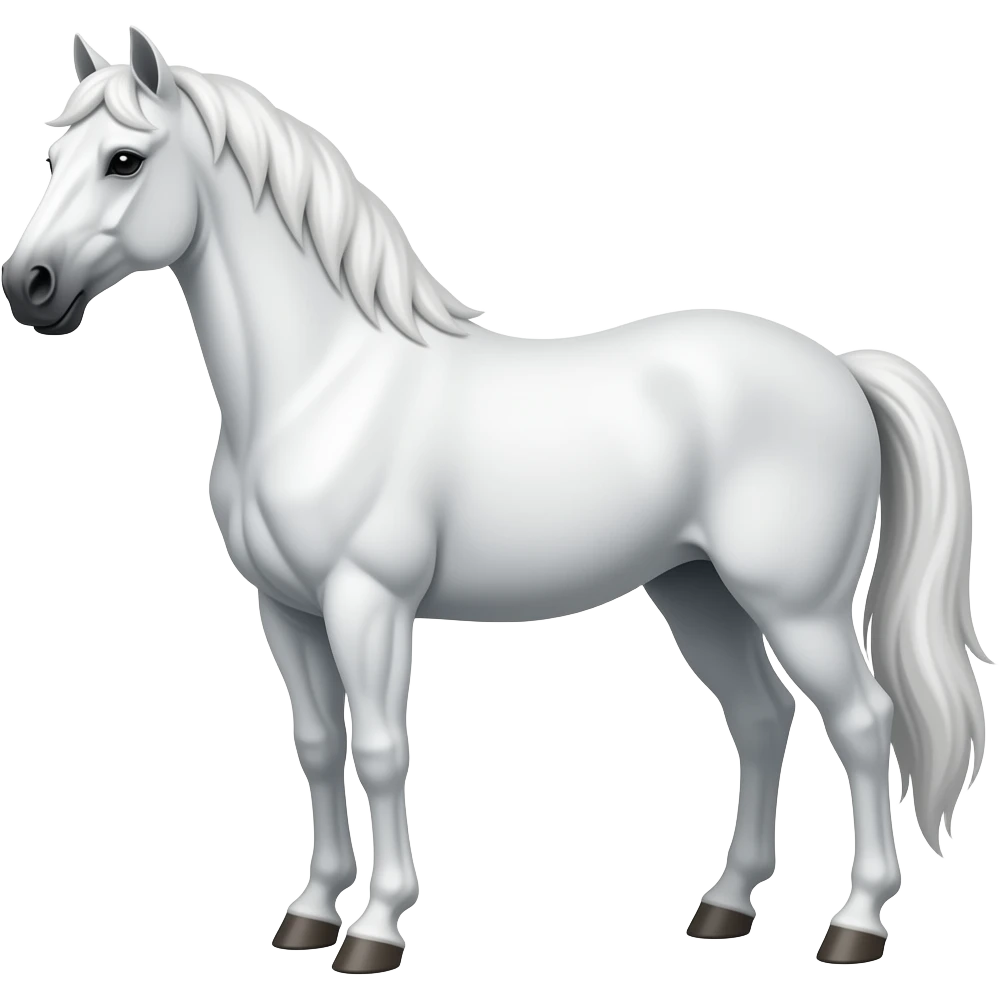Beast white horse emoji